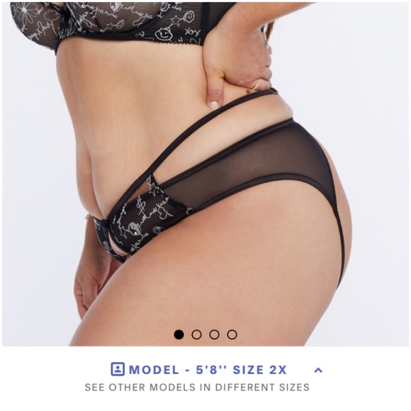 Savage X Fenty Dear Diary Undies; 1X - Picture 4 of 8